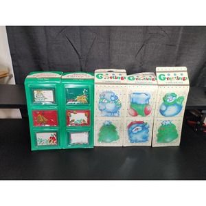 Vintage Christmas gift tags trims and Cards pack LOT of 54 Tags Cleo 80's Cute